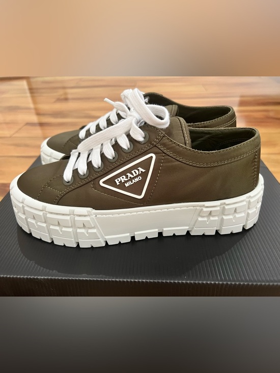 Prada Shoes - Prada Double Wheel low-top sneakers, size 10